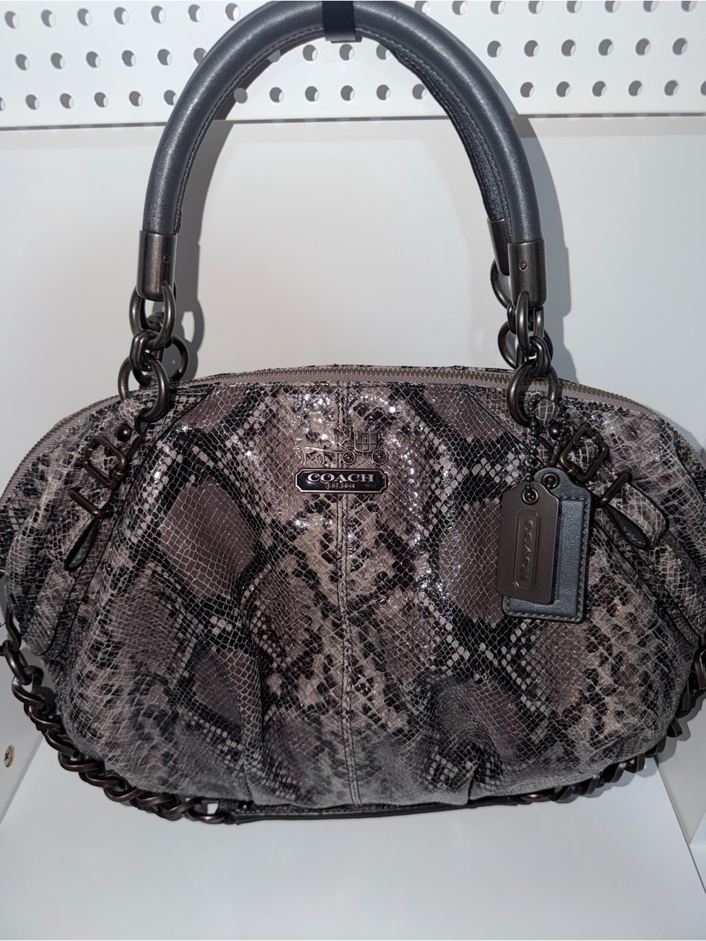 Coach Limited Edition Sophia Python Satchel Shoulder Bag